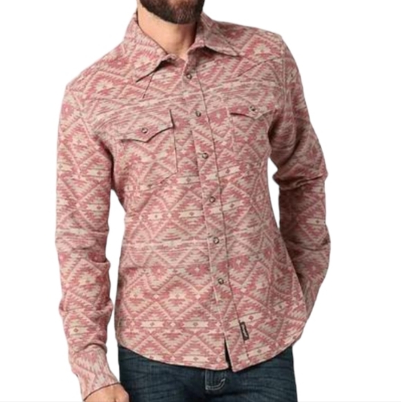 Wrangler Other - WRANGLER Retro Aztec Jacquard Snap Jacket Men's Size XL NWT